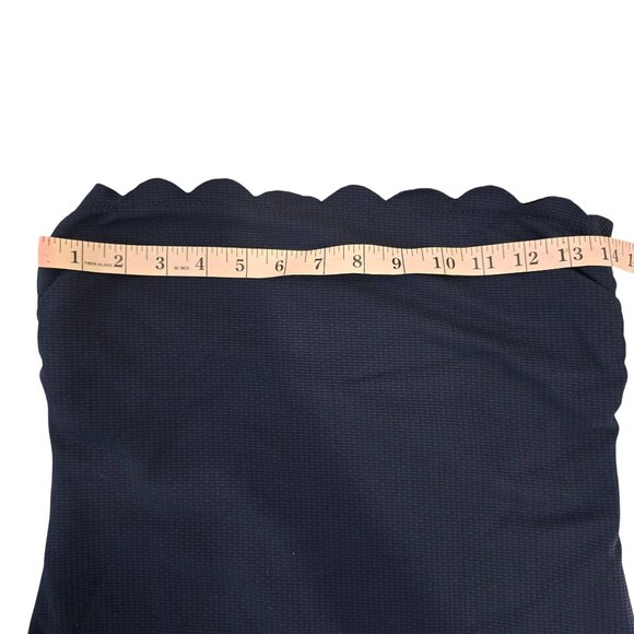Marysia Chesapeake reversible strapless Scallop Edge Black One-Piece Swimsuit L - Picture 7 of 11
